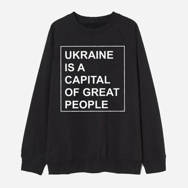 Акція на Світшот Love&Live Ukraine is a capital of great people LLP01627 S Чорний від Rozetka