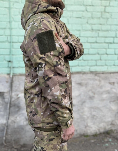 Куртка військова тактична демісезонна Софт Шелл Мультикам 56-58 - зображення 2