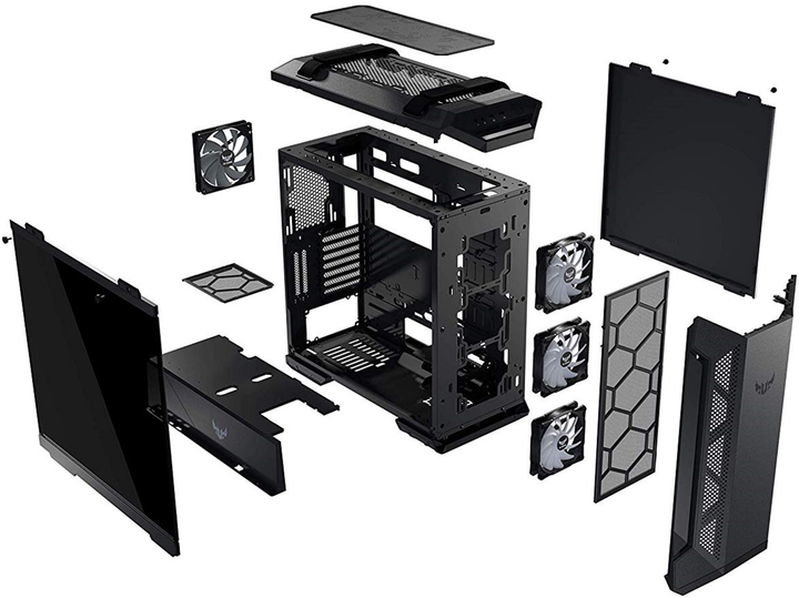 Корпус ASUS TUF Gaming GT501 Black (90DC0012-B49000) - зображення 10