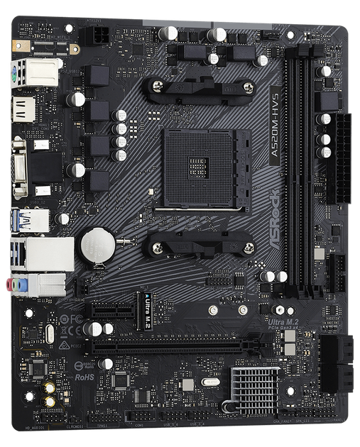 Материнська плата ASRock A520M-HVS (sAM4, AMD A520, PCI-Ex16) - зображення 3