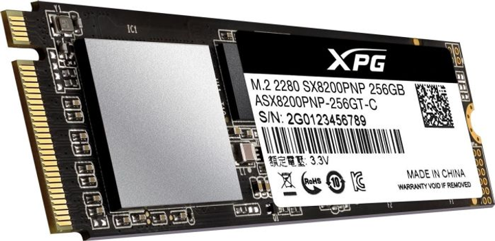 ADATA XPG SX8200 Pro 256 GB M.2 2280 PCIe Gen3x4 3D NAND TLC (ASX8200PNP-256GT-C) - obraz 3
