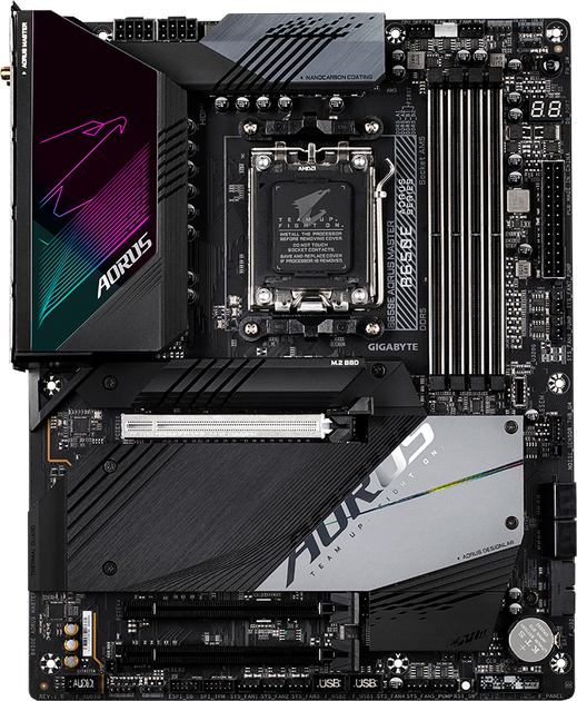 Материнська плата Gigabyte B650E Aorus Master (sAM5, AMD B650, PCI-Ex16) - зображення 1