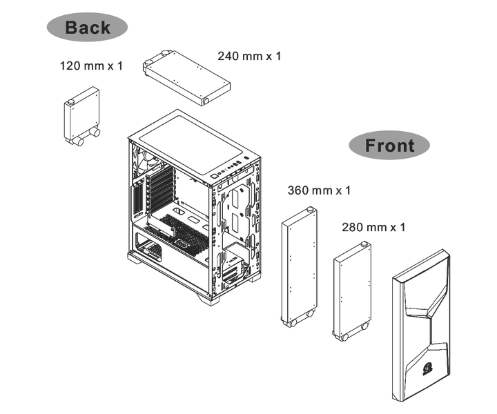 Thermaltake Commander G31 TG ARGB Mid-Tower Chassis Czarny (CA-1P1-00M1WN-00) - obraz 8