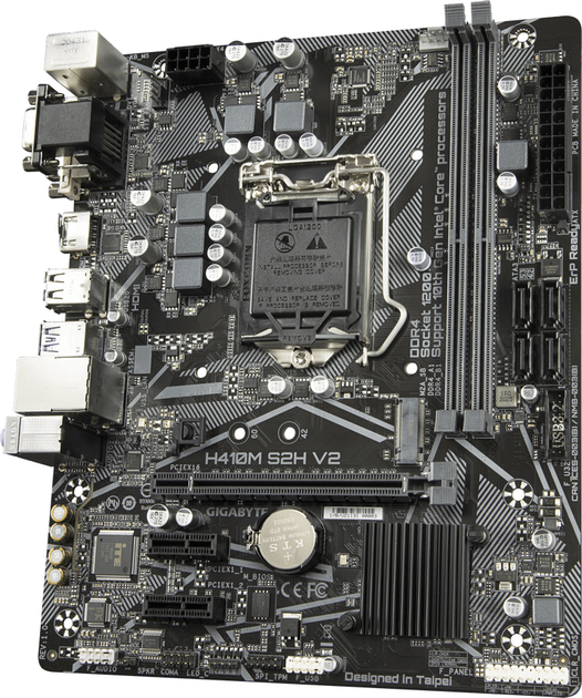 Материнська плата Gigabyte H410M S2H V2 (s1200, Intel H470, PCI-Ex16) - зображення 2