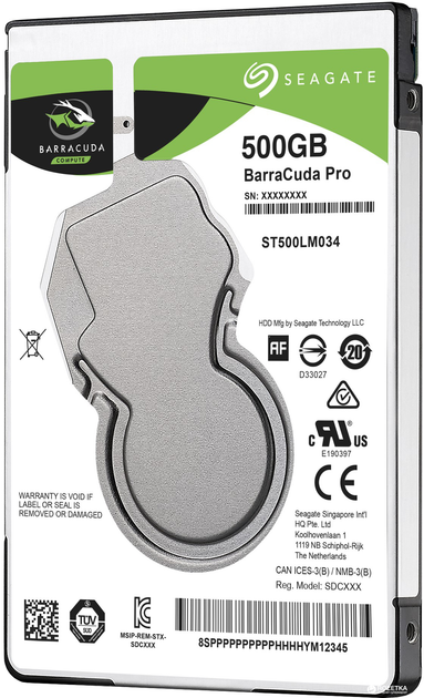Dysk twardy Seagate Barracuda Pro 500GB 7200prm 128MB ST500LM034 2,5" SATA III - obraz 2