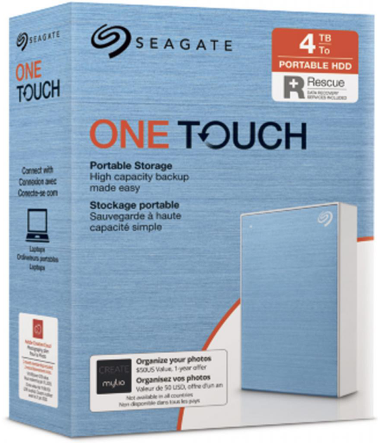Dysk twardy Seagate One Touch 4 TB STKC4000402 2,5 USB 3.2 Zewnętrzny jasnoniebieski - obraz 8