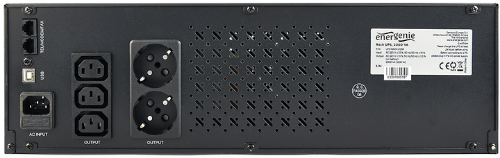ДБЖ EnerGenie 1200VA (UPS-RACK-1200) - зображення 4