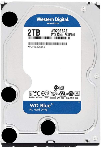 Dysk twardy Western Digital Blue 2TB 5400rpm 256MB WD20EZAZ 3,5" SATAIII - obraz 1