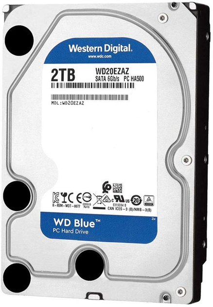Dysk twardy Western Digital Blue 2TB 5400rpm 256MB WD20EZAZ 3,5" SATAIII - obraz 2
