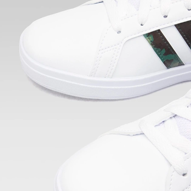 Tenisówki chłopięce adidas Grand Court 2.0 K GV6796 37.5 (4.5UK) Białe z zielonym i niebieskim (5904862420592) - obraz 3