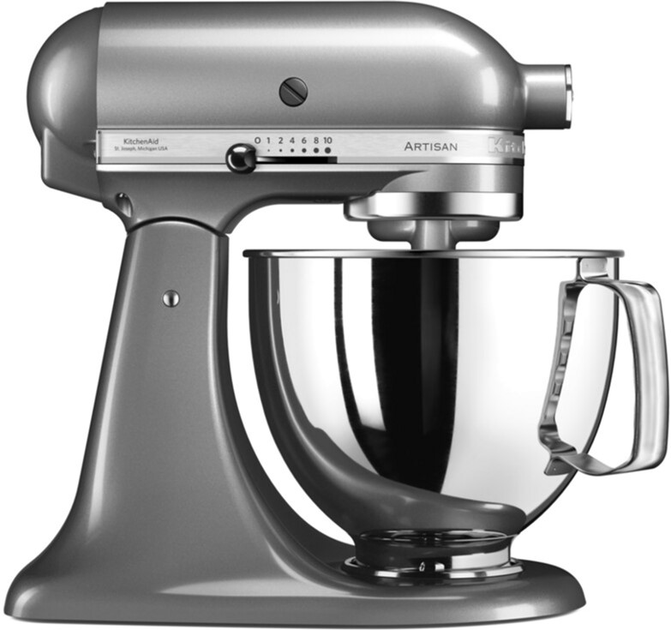 KitchenAid Artisan 5KSM125ECU Mikser stojący z przechylaniem, srebrny - obraz 2
