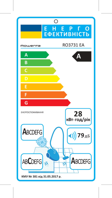 Odkurzacz bezworkowy Rowenta Compact Power Cyclonic RO3731EA 3AAA Ecomotor - obraz 5