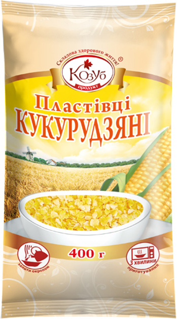 Упаковка хлопьев Козуб Продукт кукурузных 8 шт х 400 г (4820094539134 ...