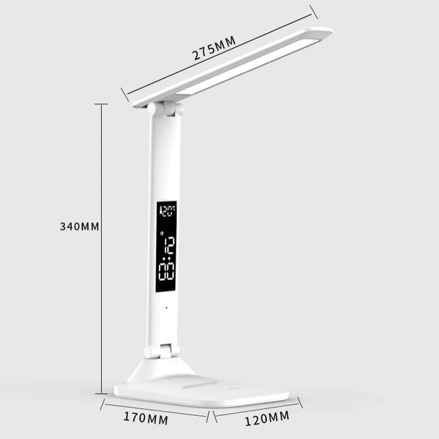 Настольная лампа с дисплеем аккумуляторная 7W белая – фото, отзывы .