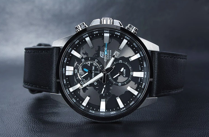 Наручные часы Casio EFR-303L-1AVUEF Серебро\Черный Натуральная кожа - изображение 3