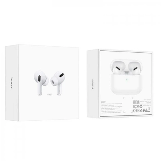 Бездротові блютуз навушники HOCO EW27 Bluetooth TWS Білий - изображение 2