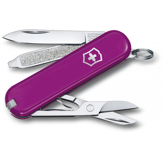 Ніж складаний швейцарський 58 мм/7 функцій Victorinox CLASSIC SD Colors Tasty Grape - зображення 1