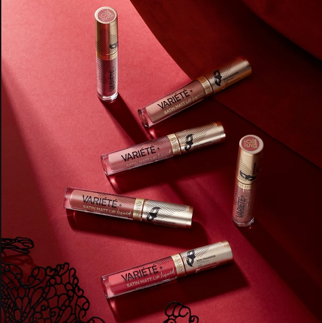 Жидкая помада для губ Eveline Cosmetics Variete Satin Matt Lip Liquid Lipstick № 12 Candy , 4.5 мл - Фото 4 Жидкая помада для губ Eveline Cosmetics Variete Satin Matt Lip Liquid Lipstick № 12 Candy , 4.5 мл - изображение 4