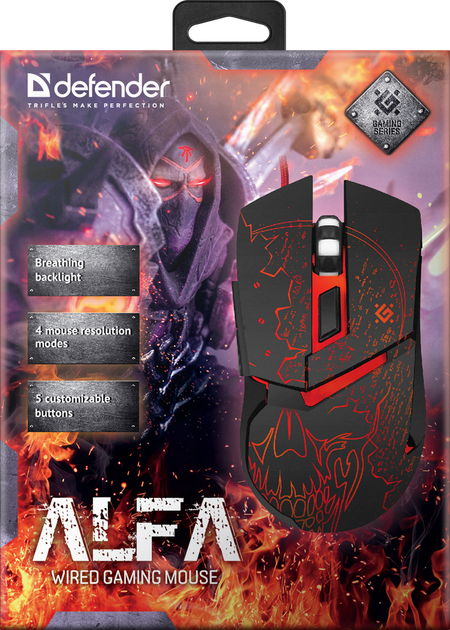 Mysz Defender Alfa GM-703L USB Black (4714033527033) - Zdjęcie 7 Mysz Defender Alfa GM-703L USB Black (4714033527033) - obraz 7