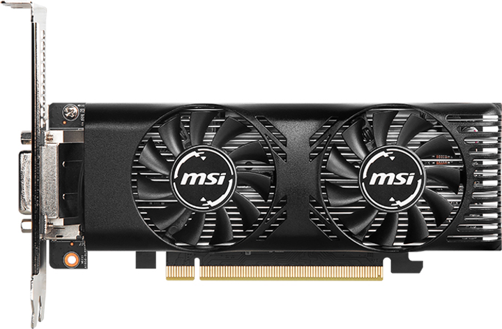 Відеокарта MSI PCI-Ex GeForce GTX 1650 Low Profile 4GB GDDR5 (128bit) (1665/8000) (DVI-D, HDMI, DisplayPort) (GTX 1650 4GT LP) - зображення 1