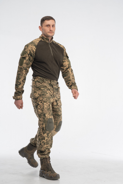 Тактичний військовий костюм штани з наколінниками та убакс ріп-стоп піксель L - изображение 1