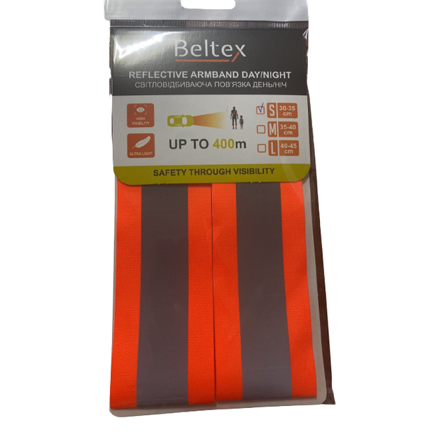 Повязка светоотражающая L Beltex повязка на руку оранжевая день/ночь (BX70620) - Фото 1 Повязка светоотражающая L Beltex повязка на руку оранжевая день/ночь (BX70620) - изображение 1