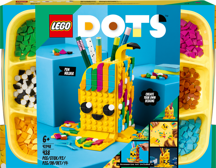 Konstruktor LEGO DOTS „Banan”. Obsadka do pióra 438 części (41948) - obraz 1