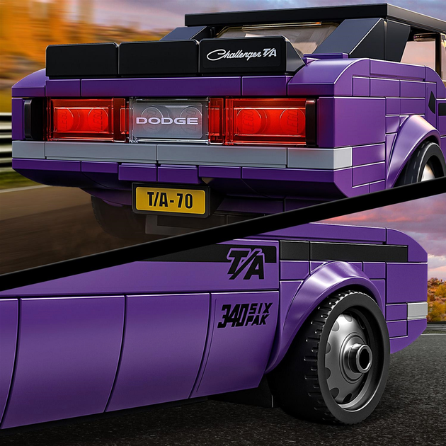 Конструктор LEGO Speed Champions Mopar Dodge//SRT Top Fuel Dragster і 1970 Dodge Challenger T/A 627 деталей (76904) - зображення 8