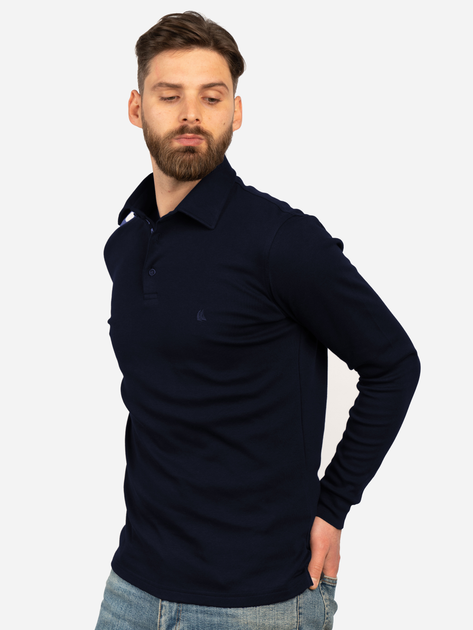 Koszulka polo męska z długim rękawem Vela Blu V22012N-663 XXL Granatowa (2000381900072) - obraz 2