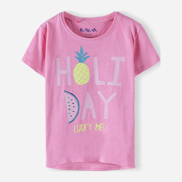 T-shirt 5.10.15 Mix And Match 3I4036 122 cm Różowy (5902361962315) - obraz 1