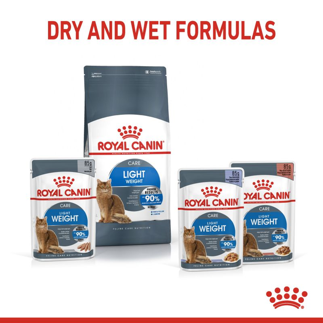 Упаковка вологого корму для дорослих кішок Royal Canin Light Weight Care шматочки в желе 12 х по 85 г (9003579311806) - зображення 8