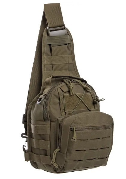 Рюкзак тактический SLK M-02 6 л Оливковый - изображение 2