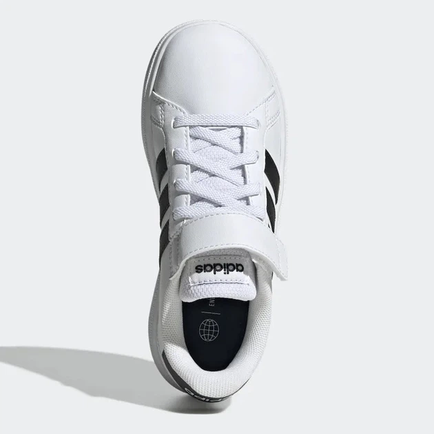 Sneakersy chłopięce adidas GW6521 30 Białe z czarnym (5904862421643) - obraz 4