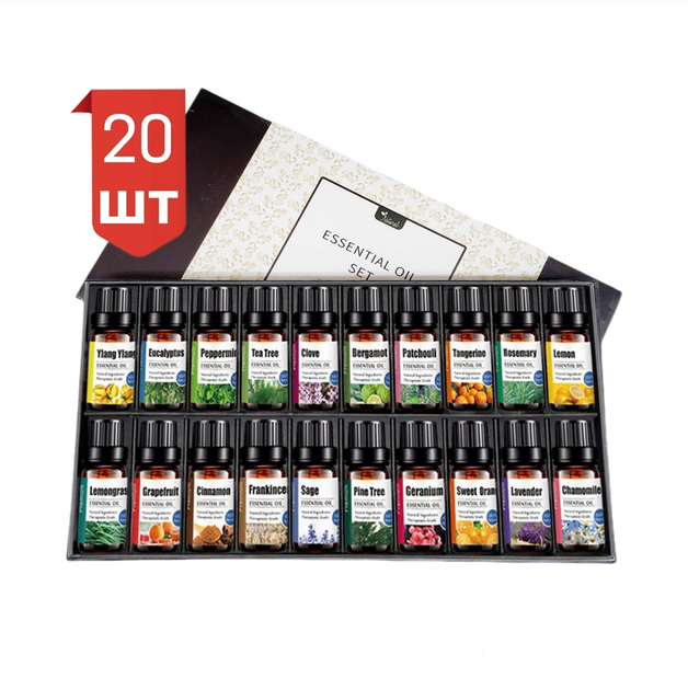 Эфирное Масло Natural 20 шт по 10 мл, Большой набор Натуральное - изображение 1