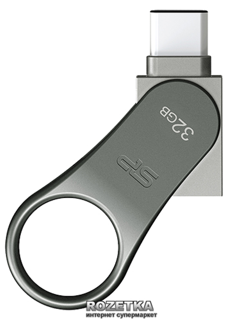 Pendrive Silicon Power Mobile C80 32GB srebrny (SP032GBUC3C80V1S) - obraz 2