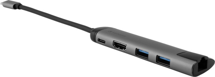 USB-хаб Verbatim USB-C Adapter USB 3.1 GEN 1 / USB 3.0 x 2 / HDMI / RJ45 (49141) - зображення 1