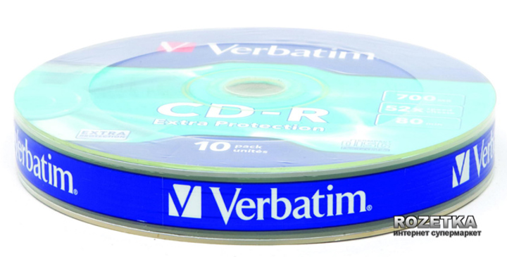 Verbatim CD-R 700 MB 52x Shrink Extra 10 шт (43725) - зображення 1