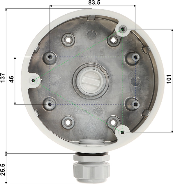 Puszka montażowa Hikvision DS-1280ZJ-PT6 - obraz 6
