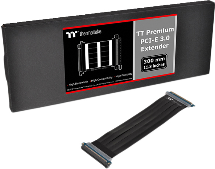 Thermaltake Premium PCI-E 3.0 Extender Riser — 300 mm (AC-045-CN1OTN-C1) - obraz 1