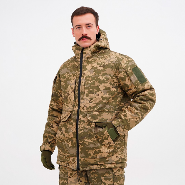 Куртка тактична бушлат зимова для ЗСУ піксель ММ14 Ukr Cossacks, р.54 - зображення 1