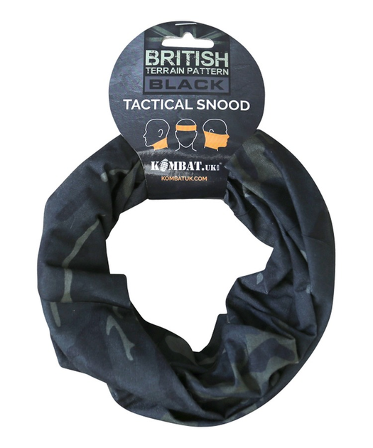 Баф KOMBAT UK Tactical Snood, мультікам чорний, Uni - зображення 1