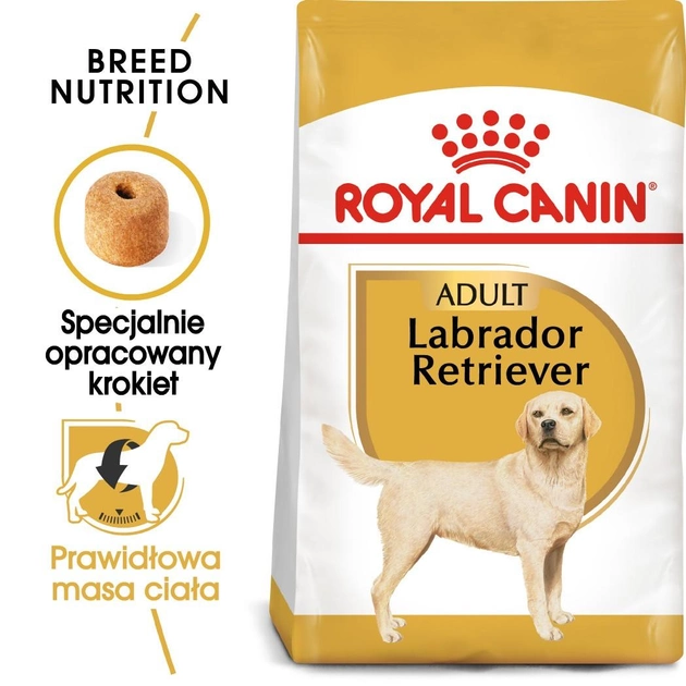Sucha karma pełnoporcjowa dla psów Royal Canin Labrador Retriever Dorosła rasa Labrador Retriever powyżej 15 miesiąca życia 12 kg (3182550715645) (2487120) - obraz 2