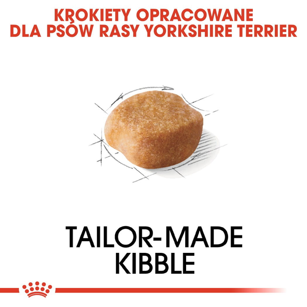 Sucha karma pełnoporcjowa dla dorosłych psów Yorkshire Terrier Royal Canin Yorkshire Terrier Adult od 10 miesiąca życia 1,5 kg (3182550716857) (3051015) - obraz 5