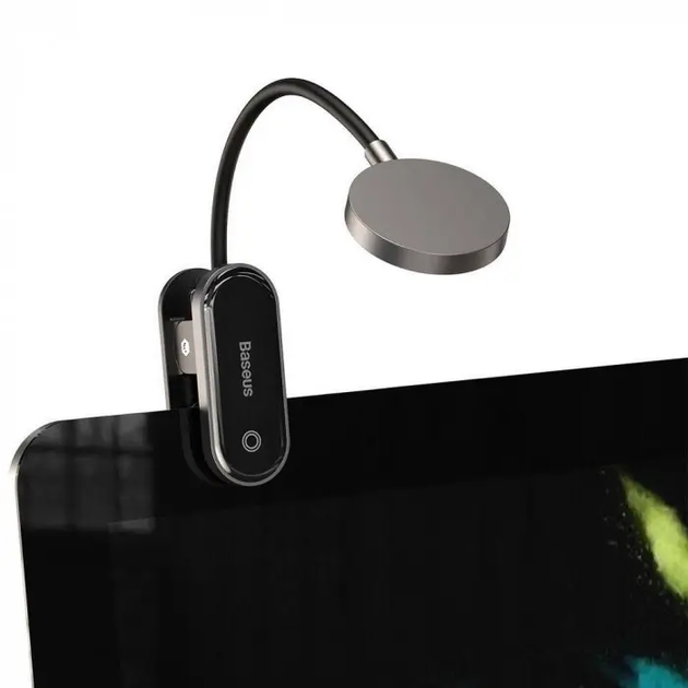 Настольная лампа на аккумуляторе Baseus Comfort Reading Mini Clip Lamp Dark Gray (DGRAD-0G) - изображение 5