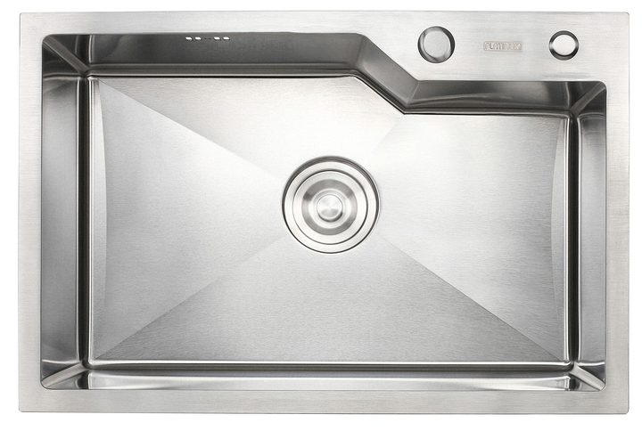 Кухонная мойка Platinum Handmade 65х43 (000032518) с дозатором – фото ...