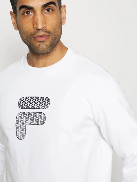Bluza bez kaptura męska Fila FAM0189-10001 S Biała (4064556380005) - obraz 4