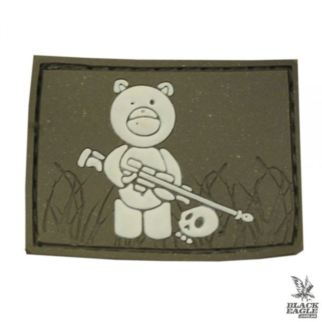Патч PVC Hunting Bear CB/White - зображення 1