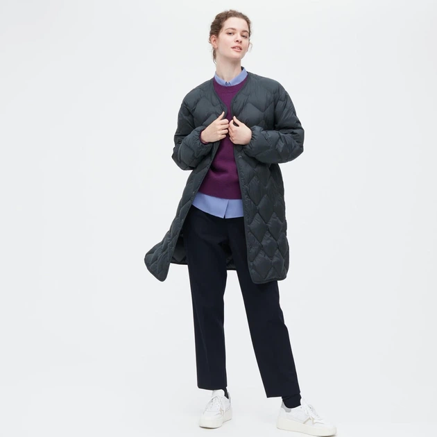 Куртка Uniqlo ULTRA LIGHT DOWN RELAXED розмір S темно зелена (450455) - изображение 3