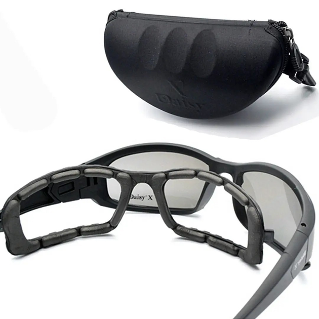 Тактические баллистические спортивные очки Daisy X7 (4 сменных линзы) + чехол - изображение 2