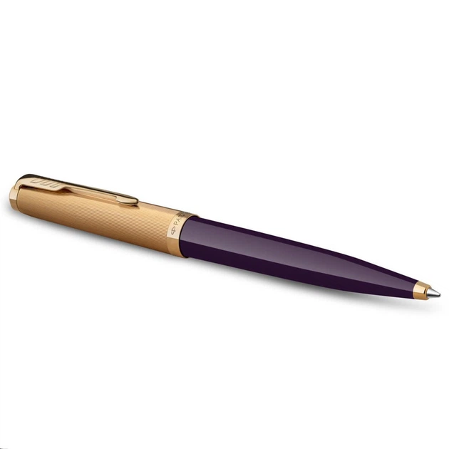 Ручка шариковая Parker PARKER 51 Deluxe Plum GT BP Золотистый 57 132 - изображение 2
